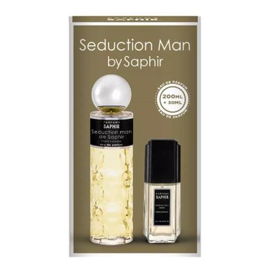 Saphir, Seduction Man, zestaw: woda perfumowana, spray, 200 ml + woda perfumowana, spray, 30 ml