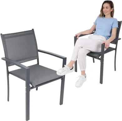 Saska Garden, krzesło ogrodowe, textline, 57-570-88 cm, 2 szt.