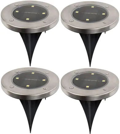 Saska Garden, lampa solarna, 4 LED, 4 szt.