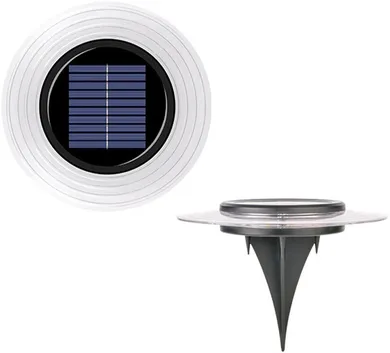 Saska Garden, lampa solarna dyskowa, 28 led, do wbicia w grunt lub montażu na ścianie