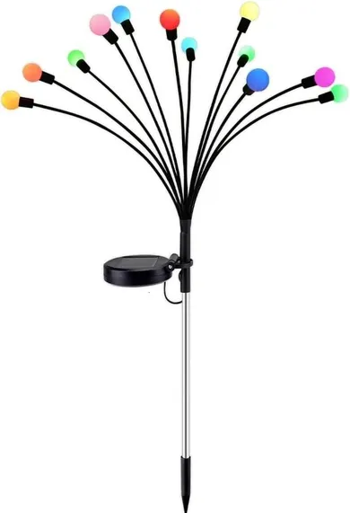 Saska Garden, lampa solarna, kuleczki, kolorowe, 12 LED, 72 cm