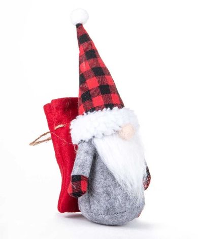 Saska Garden, Mikołajek dekoracyjny z workiem na prezent, 20 cm