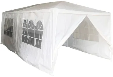 Saska Garden, namiot ogrodowy cateringowy PE, biały, 6-3m + 6 ścianek
