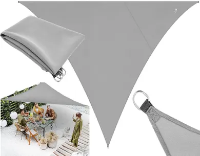 Saska Garden, żagiel przeciwsłoneczny, ogrodowy, trójkąt, szary, 3-3-3m
