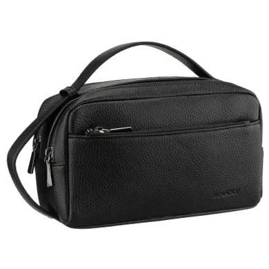 Saszetka do ręki, czarna, skóra ekologiczna, Rovicky