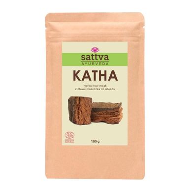 Sattva, Herbal Hair Mask, ziołowa maseczka do włosów, katha, 100 g
