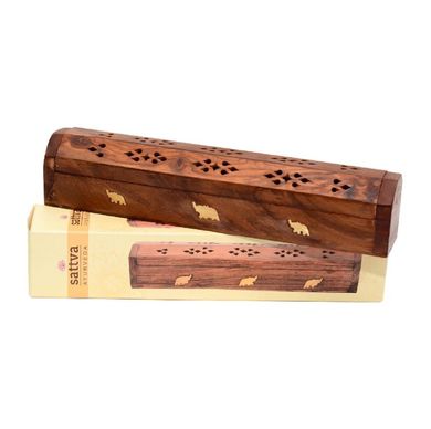 Sattva, Incence Wooden Box, drewniana podstawka na kadzidełka, Elephant