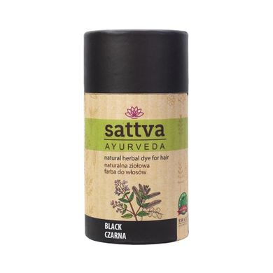 Sattva, Natural Herbal Dye for Hair, naturalna ziołowa farba do włosów, Black, 150 g