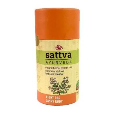 Sattva, Natural Herbal Dye for Hair, naturalna ziołowa farba do włosów, Light Red, 150g