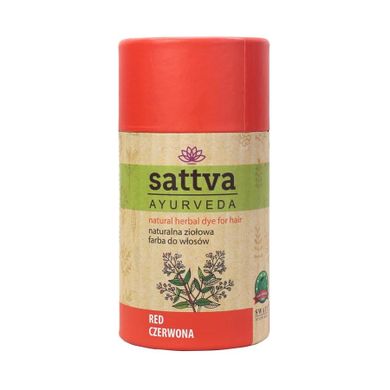 Sattva, Natural Herbal Dye for Hair, naturalna ziołowa farba do włosów, Pure Red, 150 g