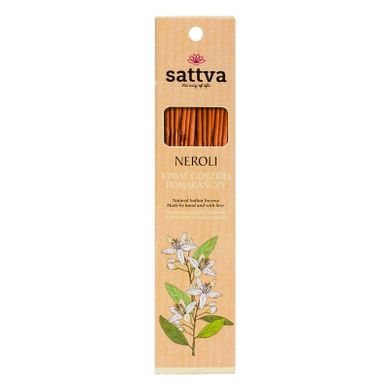 Sattva, Natural Indian Incense, naturalne indyjskie kadzidełko, Neroli, 15 szt.
