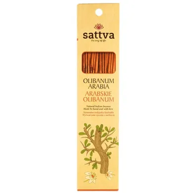 Sattva, Natural Indian Incense, naturalne indyjskie kadzidełko, Olibanum Arabia, 15szt