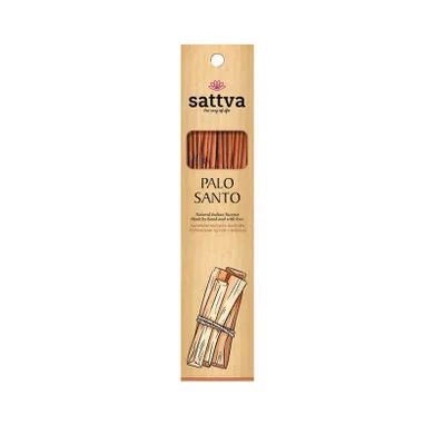 Sattva, Natural Indian Incense, naturalne indyjskie kadzidełko, Palo Santo, 15 szt.