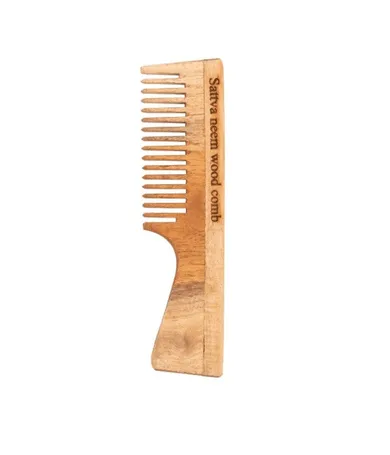 Sattva, Neem Wood Comb, grzebień do włosów z drzewa miodli indyjskiej, 19 cm