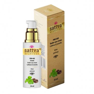 Sattva, Pro-Age Under Eye Cream, krem pod oczy z kofeiną i centellą, 30 ml