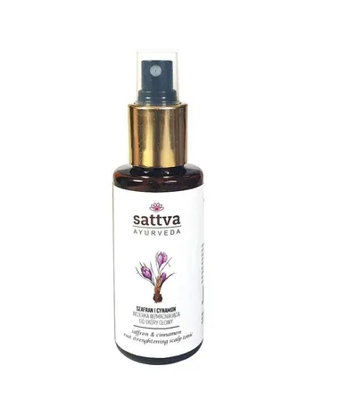 Sattva, Root Strenghtening Scalp Tonic, wcierka wzmacniająca do skóry głowy, Saffron & Cinnamon, 100 ml