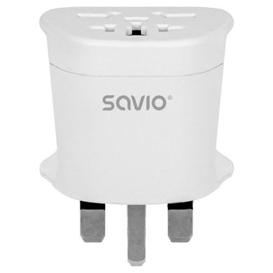 Savio, adapter podróżny, gniazdo globalne, wtyk UK, AP-05