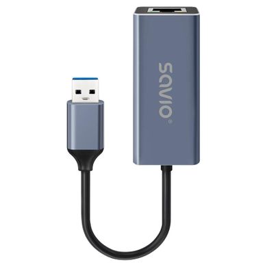 Savio, adapter, USB-A - RJ-45, GIGABIT ETHERNET, AK-83