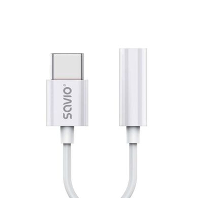 Savio, adapter, USB-C - MINI JACK 3,5 MM (F) AK-51