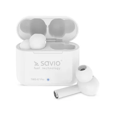 Savio, bezprzewodowe słuchawki bluetooth 5.0, powerbank, TWS-07 PRO