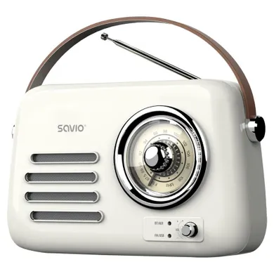 Savio, radio przenośne, białe, RS-02