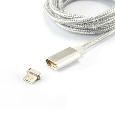SBox, kabel magnetyczny Micro USB 1m, srebrny