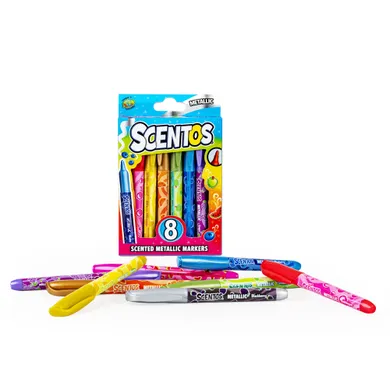 Scentos, pachnące markery, metaliczne, 8 kolorów