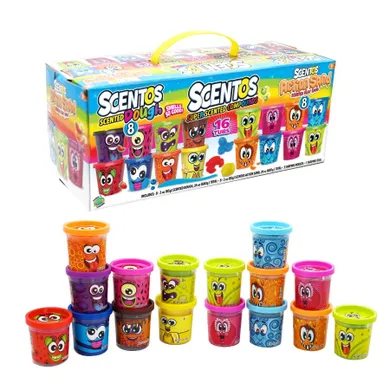 Scentos, pachnące masy plastyczne, 16 szt., zestaw z akcesoriami