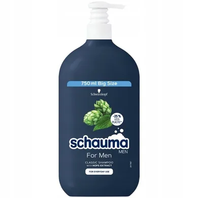 Schauma, For Men, szampon do włosów dla mężczyzn do codziennego stosowania, 750 ml