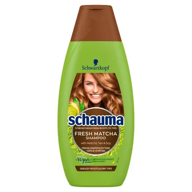 Schauma Fresh Matcha, szampon do włosów przetłuszczających się i suchych, 400 ml