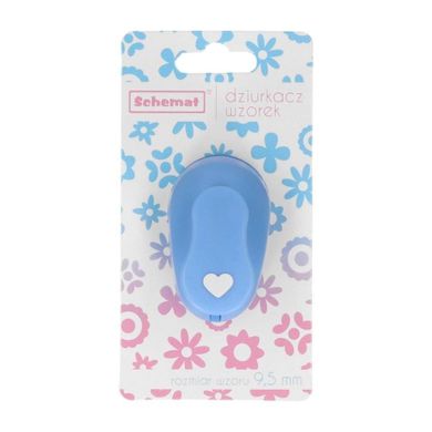 Schemat, dziurkacz ozdobny, serce, 9,5mm