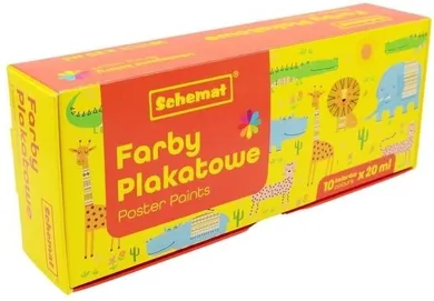 Schemat, farby plakatowe, 10 kolorów, 20 ml