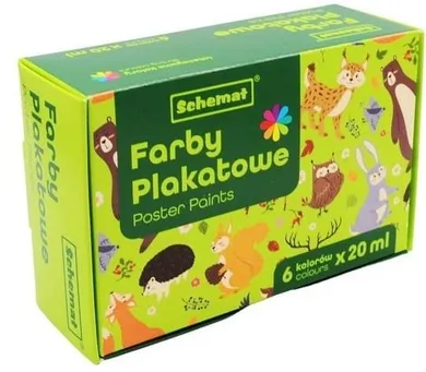 Schemat, farby plakatowe, 6 kolorów, 20 ml