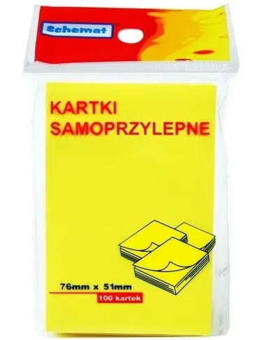 Schemat, karteczki samoprzylepne, 76-51 mm, 100 szt.