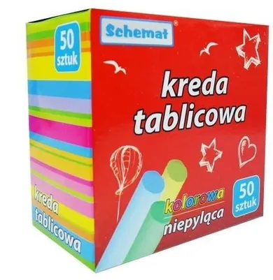 Schemat, kreda tablicowa, kolor, 50 szt.