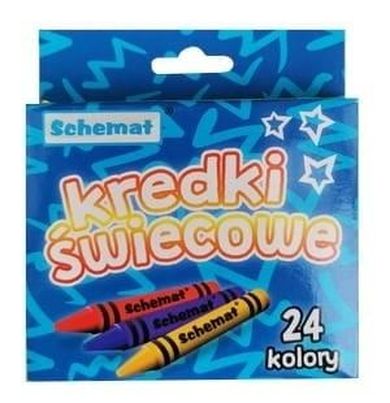 Schemat, kredki świecowe, 24 kolory