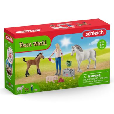 Schleich, Farm World, Odwiedziny weterynarza, zestaw, 42486