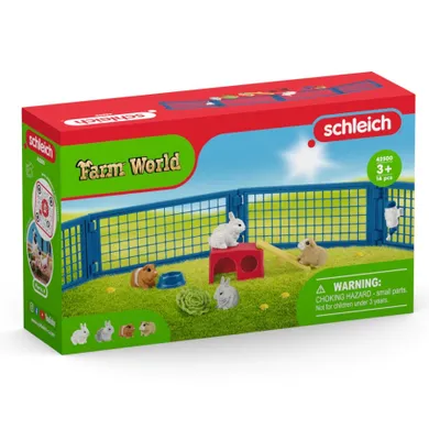 Schleich, Farm World, Zagroda dla królików i świnek morskich, zestaw, 42500
