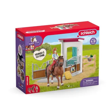 Schleich, Hannah & Cayenne, boks dla konia, zestaw, 42710