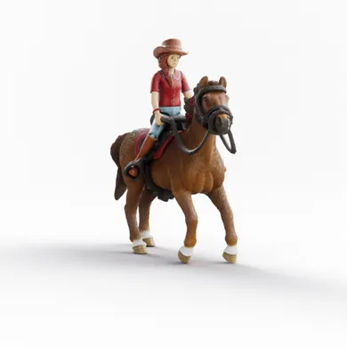 Schleich, Horse Club, Hannah i Cayenne, Wałach rasy Quarter Horse, zestaw, 42711