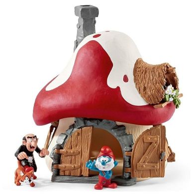 Schleich, The Smurfs, Domek Smerfów, zestaw z figurkami, 20803