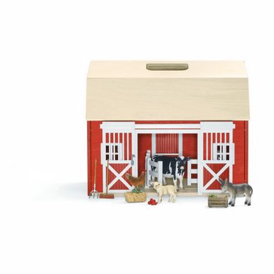 Schleich, zestaw figurek Przenośna stodoła czerwona, 42170