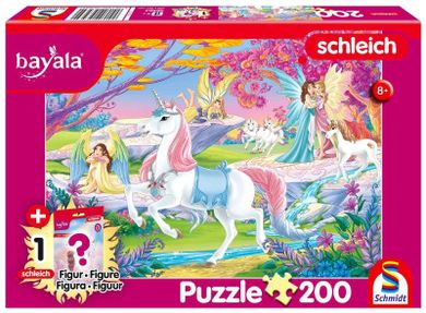 Schmidt, Bayala, Magiczna kraina, puzzle, 200 elementów + figurka Schleich