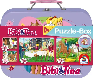 Schmidt, Bibi & Tina, puzzle w walizce, 2-100 + 2-150 elementów
