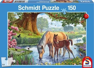 Schmidt, Konie przy strumieniu, puzzle, 150 elementów