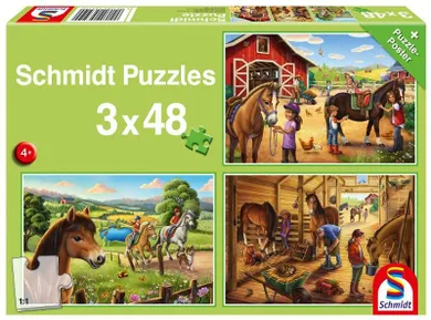 Schmidt, Konie, puzzle, 3-48 elementów