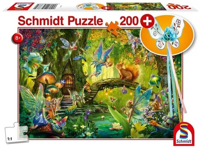 Schmidt, Leśne wróżki + różdżka, puzzle, 200 elementów