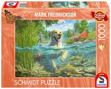 Schmidt, Mark Fredrickson, Labrador na rybach, puzzle, 1000 elementów