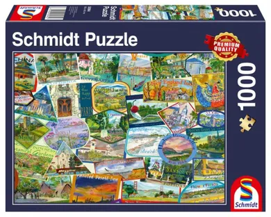 Schmidt, Pamiątki z podróży, puzzle, 1000 elementów