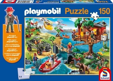 Schmidt, Playmoblil, Domek na drzewie, puzzle, 150 elementów + figurka